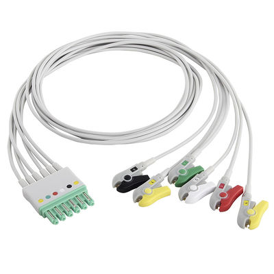 Siemens Draeger MP03405 Przewody odprowadzeń EKG 6 odprowadzeń Kabel Grabber M300 Infinity M540 MultiMed Plus IEC Clip