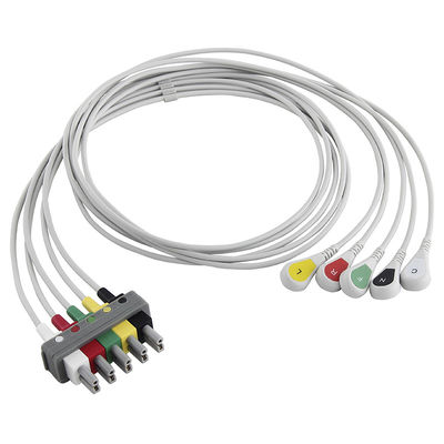 P-Hilips M1633A M1625A M1621A 989803104571 Odłączany 5-odprowadzeniowy zatrzask IEC EKG Leadwire