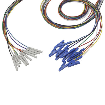 Din 1.5 styl Grabber zacisk krokodylkowy elektrody EEG pozłacane elektrody EEG Leadwires