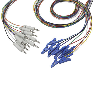 Chwytak wtykowy 3,5 Mono Elektrody z nasadką EEG Pozłacane elektrody EEG EMS EMG Przewody elektrodowe