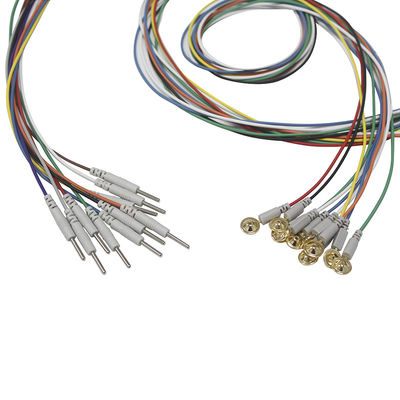 Din 2.0 Typ wtyczki EEG Cap Elektrody Pozłacane elektrody EEG EMS Leadwires