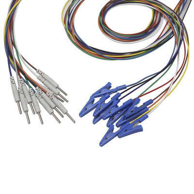 Wtyczka Din 2.0 Grabber Czapka EEG Zacisk krokodylkowy Elektrody Platerowane złotem Przewody EEG EMG Elektroda