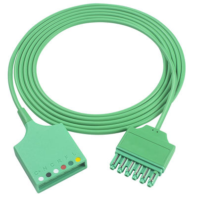 Kabel adaptera pnia EKG Sie-me-ns Draeger MS16256 6-odprowadzeniowego Kabel przedłużający pnia EKG Drager Złącze jednopinowe