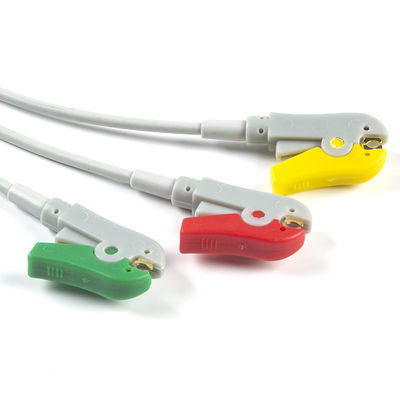 AAMI 6-pinowy kabel EKG i Leadwires 3-odprowadzeniowe złącze zaciskowe IEC Kabel EKG
