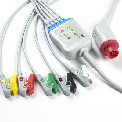 Kable i przewody EKG Bionet BM3 / 5 5-odprowadzeniowy klips IEC Złącze 8-pinowe Kabel EKG
