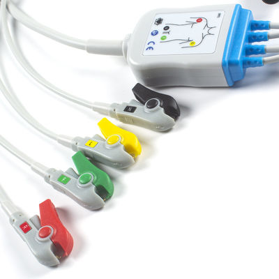 Corpuls 3 Kabel EKG i przewody odprowadzeń 4 odnogi IEC Klip 11-pinowe złącze Kabel EKG