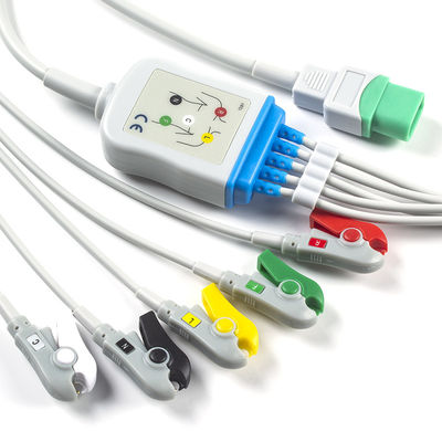 Mindray Datascope Kabel EKG i przewody odprowadzeń 5-odprowadzeniowy kabel IEC z klipsem TPU Kabel EKG
