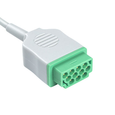 GE Marquette 2021141-002 2001292-001 Kable i przewody EKG 3 odprowadzenia Złącze IEC snap 11pin Kabel EKG