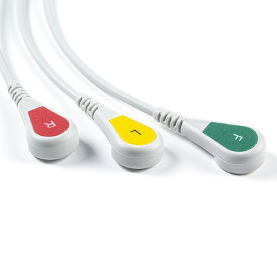 GE Marquette 2021141-002 2001292-001 Kable i przewody EKG 3 odprowadzenia Złącze IEC snap 11pin Kabel EKG