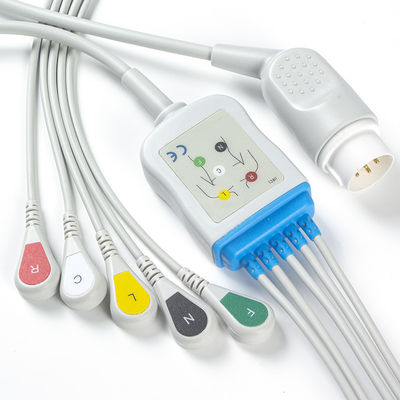 P-Hilips Kable i przewody EKG dla dorosłych 8-stykowy 3-odprowadzeniowy kabel EKG zatrzaskowy