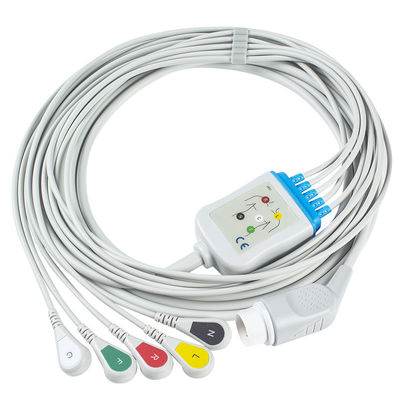 P-Hilips Kable i przewody EKG dla dorosłych 8-stykowy 3-odprowadzeniowy kabel EKG zatrzaskowy
