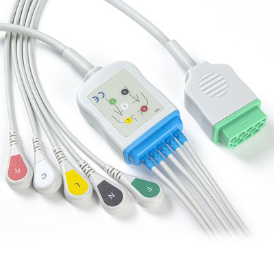GE Marquette CBM-05NA-10AS-0001 Kable i przewody EKG 5 odprowadzeń IEC snap 11pin Złącze Kabel EKG