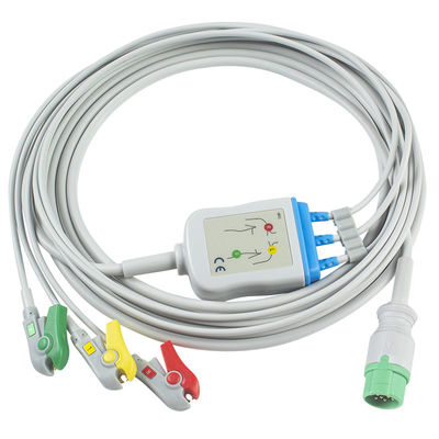 Kabel Biolight BLT EKG i przewody 3-odprowadzeniowe IEC Clip 12-pinowe złącze kabla EKG