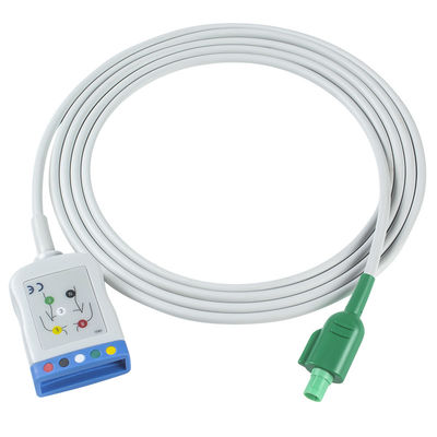 Datascope/Maquet/Getinge 12-pin ECG Trunk Cable To ECG 5 Lead Cable IEC AHA Single Pin ECG Leadwires