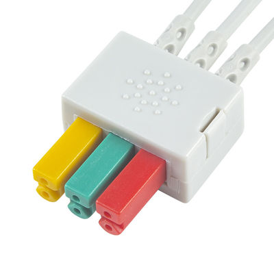 Fukuda DS-8100 EKG Leadwires 3 kabel odprowadzeń IEC Clip Patient Detect