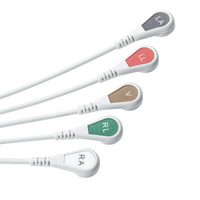 Fukuda Denshi Kompatybilny kabel EKG z bezpośrednim połączeniem i przewody prowadzenia - CI-700E-5 5Lead AHA Snap