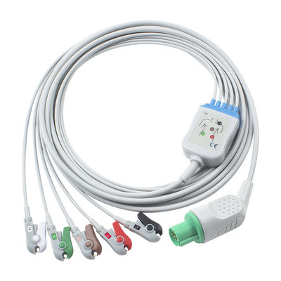 Hellige Kompatybilny kabel EKG z bezpośrednim podłączeniem i przewody 5Lead AHA Grabber