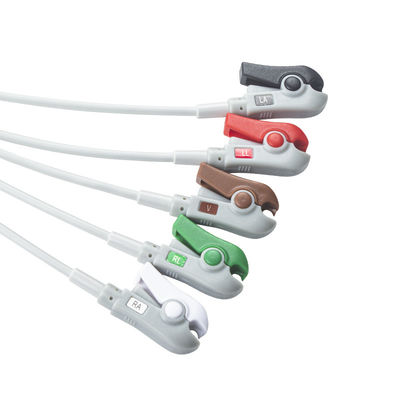 Hellige Kompatybilny kabel EKG z bezpośrednim podłączeniem i przewody 5Lead AHA Grabber