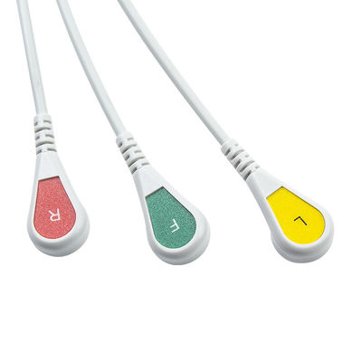 Hellige Kompatybilny kabel EKG z bezpośrednim połączeniem i przewody prowadzenia do 3Lead IEC Snap