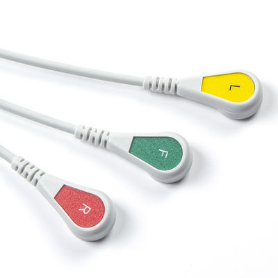 Hellige Kompatybilny kabel EKG z bezpośrednim połączeniem i przewody prowadzenia do 3Lead IEC Snap