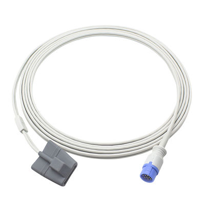 Schiller Truscope SpO2 czujnik klasyczny Mini II III cyfrowy 12-pinowy kabel sondy SpO2 z miękką końcówką dla dorosłych