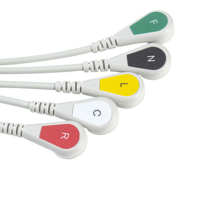 Kompatybilny Siemens Drager 5 Lead Iec Snap Ecg Lead Cable / Ecg Lead Wire Set