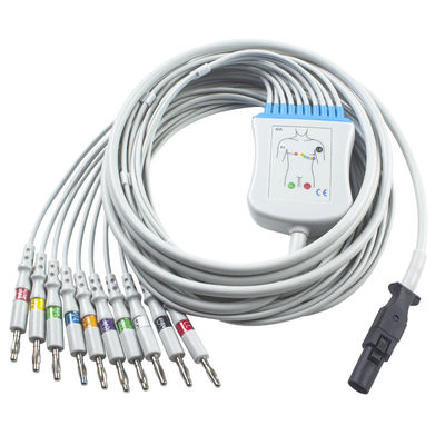 Mortara 60-00180-01 60-00181-01 Q-Stress EKG Kabel i przewody 12-stykowe IEC Banana 4.0