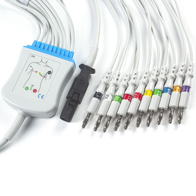 Mortara 60-00180-01 60-00181-01 Q-Stress EKG Kabel i przewody 12-stykowe IEC Banana 4.0