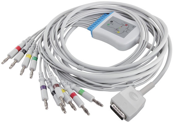 Nihon Kohden 45502-NK kabel EKG Q-Stress EKG kabel EKG do 5151A 5403A BSM-6501A i Leadwires złącze bananowe IEC 4.0