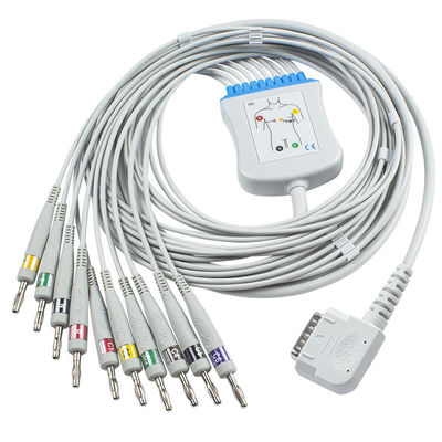 Kabel Kenz EKG K131 kabel bananowy 4.0 do 108 109 110 1210 1211 601 Cardico 302 IEC kabel ekg z bezpośrednim podłączeniem