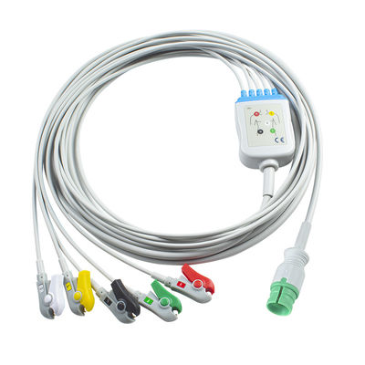 Promed PM-12 PM-12C PM-12D Kable EKG i przewody ołowiowe 14pin Connector ECG Cable 3 Lead IEC snap