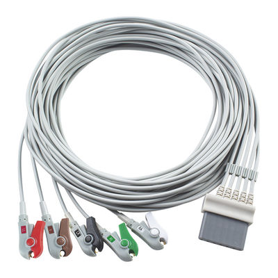 Schiller Kable EKG i przewody ołowiowe 7pin Connector Kabel EKG 5 Lead IEC snap grabber