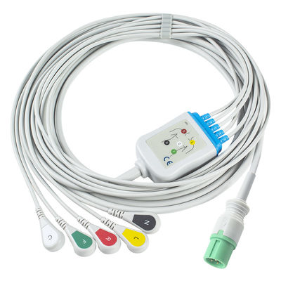 Kable i przewody EKG Contec 7pin Connector CMS 7000 8000 5000 Nowy model Kabel EKG 5Lead Grabber