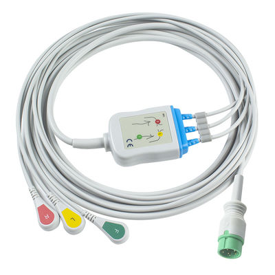 Zoll jednoczęściowy kabel EKG i przewody ołowiane 6Pin kabel EKG 3kanałowy kabel EKG