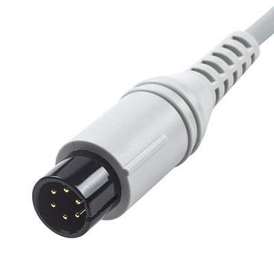 AAMI 6Pin EKG kablu Edan Din styl 3lead Kabel 1.30M