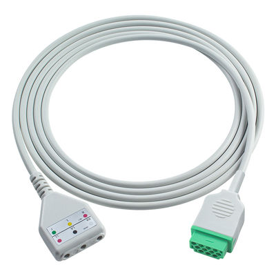 GE EKG Trunk Cable Din Style 3lead Leadwires Cable 1.30M