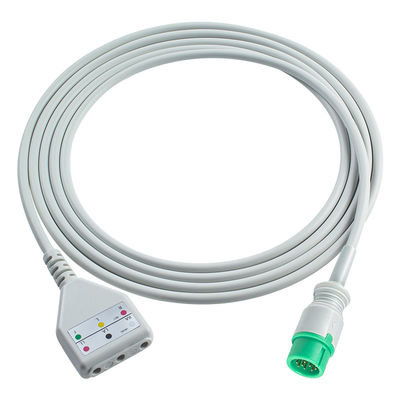 Mindray 12Pin EKG Kabel główny Datascope Din Style 3lead Kabel 1.30M