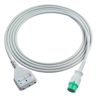 Comen 12pin EKG kabel trunkowy Comen Euro Style 3lead kabel 1.30M