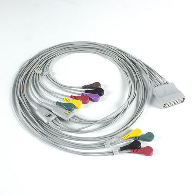 Kompatybilny z PH Telemetry Holter EKG 10Lead ECG Cable Holter IEC Snap