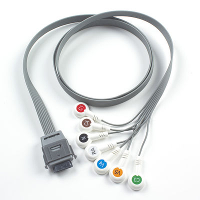 7Ołowiu EKG Holter Kabel Materiał TPU IEC Snap Kompatybilny dla Edan Biomedical Instrument