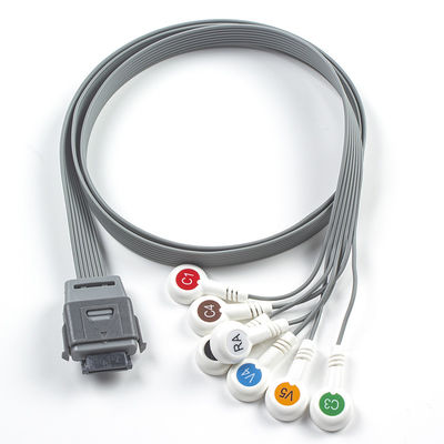 7Ołowiu EKG Holter Kabel Materiał TPU IEC Snap Kompatybilny dla Edan Biomedical Instrument