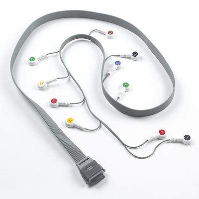 Szary 10 Ołów EKG Holter Kabel Kompatybilny z Edan Biomedical Instrument IEC Snap