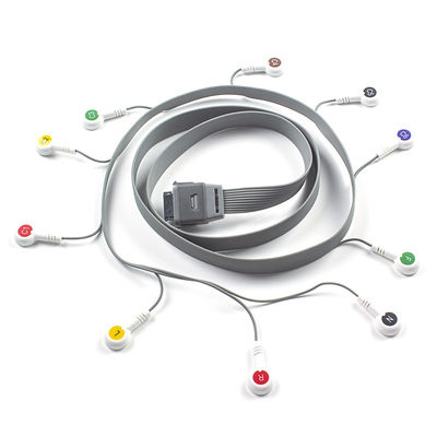 Szary 10 Ołów EKG Holter Kabel Kompatybilny z Edan Biomedical Instrument IEC Snap