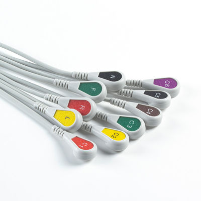EDAN Dx12 10Lead ECG Holter Cable Snap 2.2M Kabel trunkowy i przewody ołowiowe Długość 0.8/1.2M