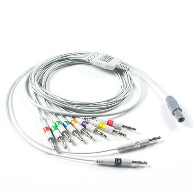 Kompatybilny z kablem Welch Allyn EKG AHA Banana do PCR 100 EKG w spoczynku, SE-PRO-600 Cardioperfect Pro Recorder