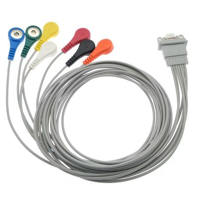 Kompatybilny z Schiller Medilog AR12 Plus EKG Holter Kabel 7Lead IEC Snap AR4 Plus FD5