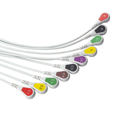 Kompatybilny P-Hilips Trim 10Lead Kabel EKG IEC Snap dla PageWriter Trim I, PageWriter Trim II