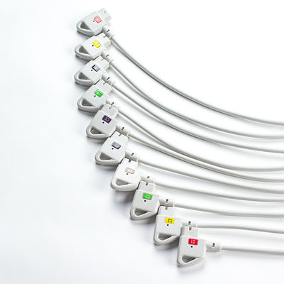 Kompatybilny P-Hilips Trim 10Lead Kabel EKG IEC Snap dla PageWriter Trim I, PageWriter Trim II