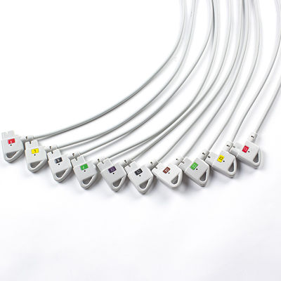 Kompatybilny P-Hilips Trim 10Lead Kabel EKG IEC Snap dla PageWriter Trim I, PageWriter Trim II