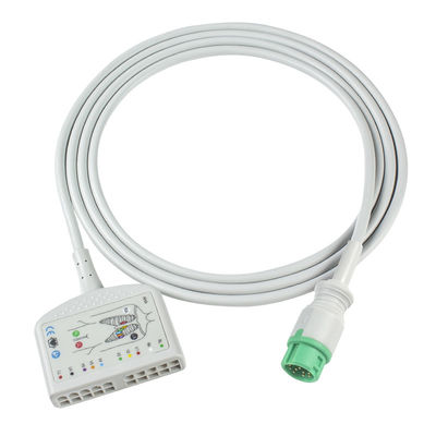 TPU Dynascope DS-5100E 12Pin EKG Pacjent Kabel 10Lead dla dorosłych / pediatrycznej kompatybilności